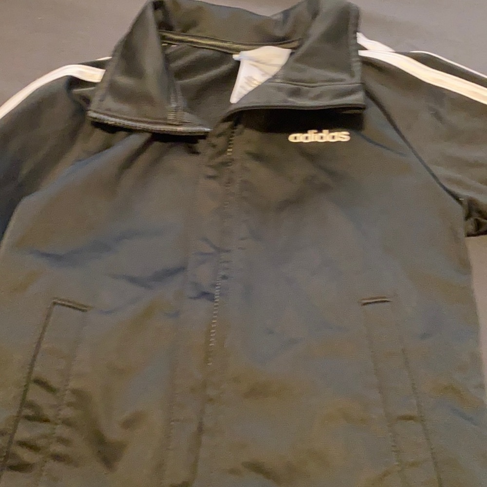 Black and White Adidas Track Suit